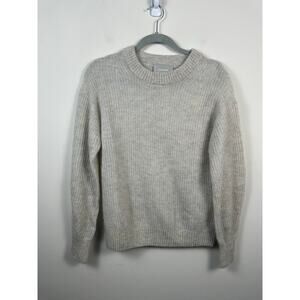 Everlane Alpaca Wool Blend Sweater Crewneck Lightweight Size XS Light Gray